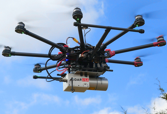 Revolution HD UAV-LiDAR system in flight