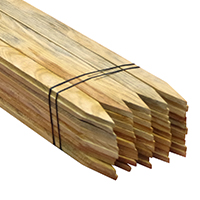 bundle of pitch pine wooden survey lathes