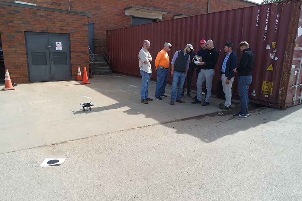 outdoor training session for 3Dsurvey photogrammetry software in the eGPS solutions parking lot