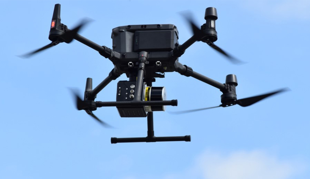 surveyor 32 UAV-LiDAR system in flight