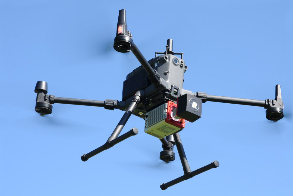 RIEGL miniVUX-3UAV UAV-LiDAR system flying