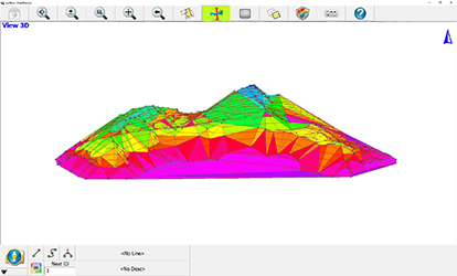 screenshot of 3dsurvey photogrammetry software capturing data